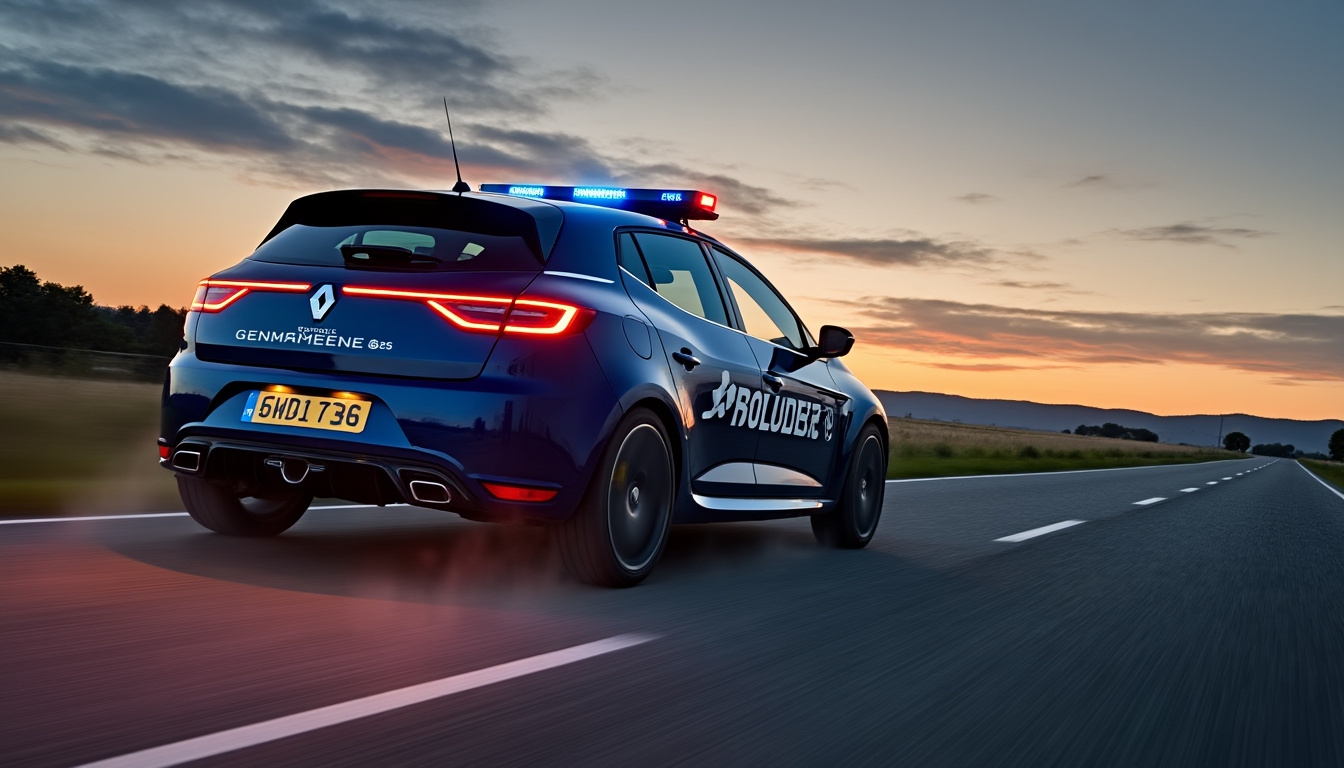 découvrez la renault megane 3 rs bleue de la gendarmerie, symbole de modernité et de performance au service des forces de l’ordre françaises. un véhicule alliant technologie, puissance et sécurité.